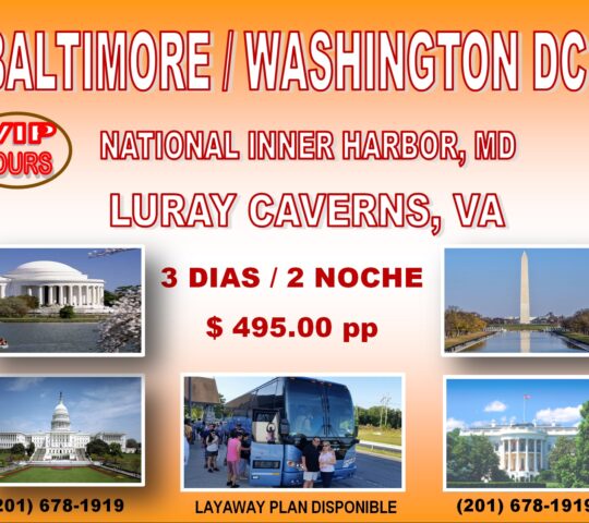 BALTIMORE/WASHINGTON DC/NATIONAL HARBOR, MD/LURAY CAVERNS